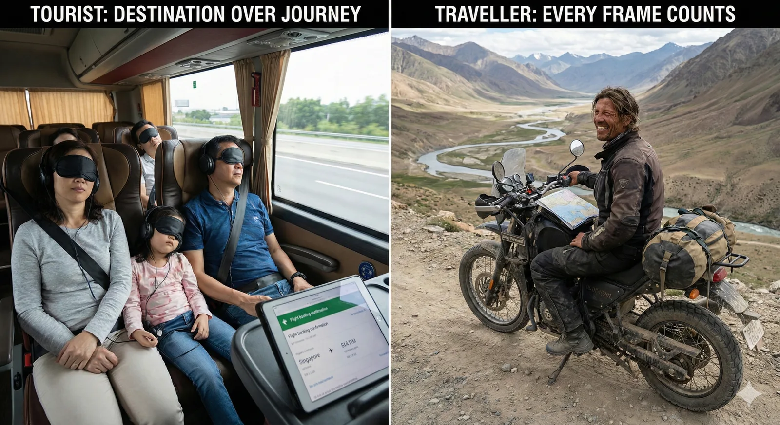 Distinguishing the Traveller from the Tourist